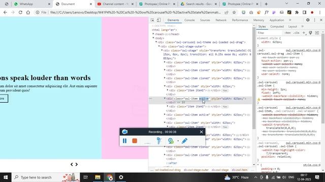 Ep109 - Owl Carousel active slide animation html, css, javascript source code смотреть онлайн