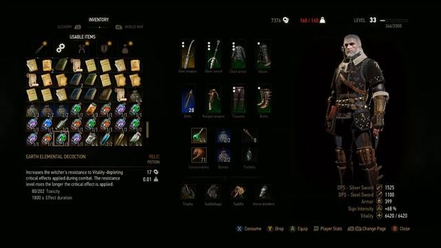 Witcher 3 - Removing Overburden using Fiend Decoction смотреть онлайн