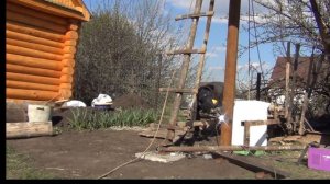 Бурение скважины на воду ударно-канатным способом.