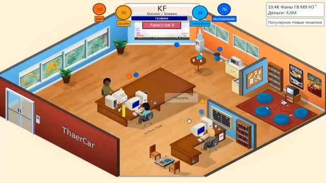 Русский Let's Play по Game Dev Tycoon серия 4 Головочёс XD