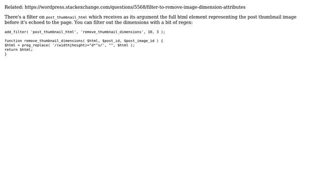 Wordpress: How do you remove hard coded thumbnail image dimensions? (4 Solutions!!) смотреть онлайн