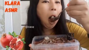 spoonful ural clay eating with paste by @KLARA ASMR