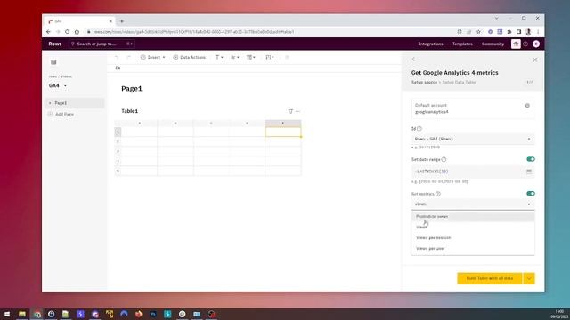 How to import data from GA4 to Rows смотреть онлайн