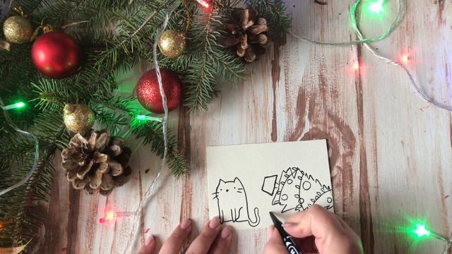 ?10 ПРОСТЫХ НОВОГОДНИХ ОТКРЫТОК ЗА 5 МИНУТ!? Новогодние открытки смотреть онлайн