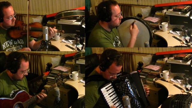 Fiddle, Accordion, Guitar, Bodhrán - The Mountain Road / The Banshee (Irish Reels) смотреть онлайн