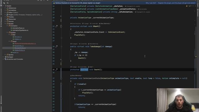 Unity для початківців. Урок 13 - Наслідування і абстракції смотреть онлайн