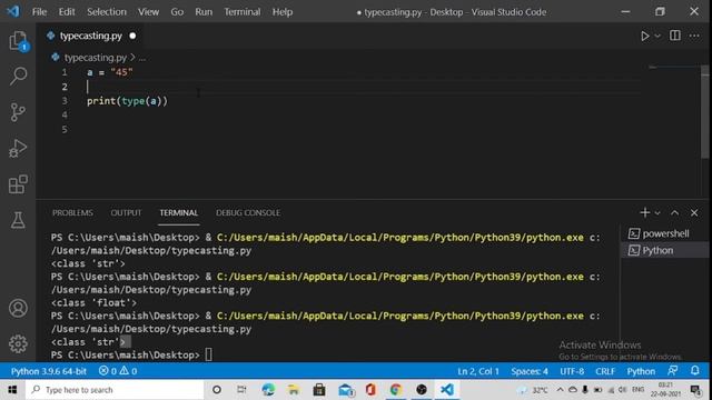 Type Casting and Type() Function in python | Python Tutorial in Hindi смотреть онлайн