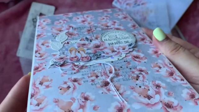 Свадебная открытка "Розовая нежность" в коробочке с кармашком для денег на магните. Обзор. Hands do смотреть онлайн