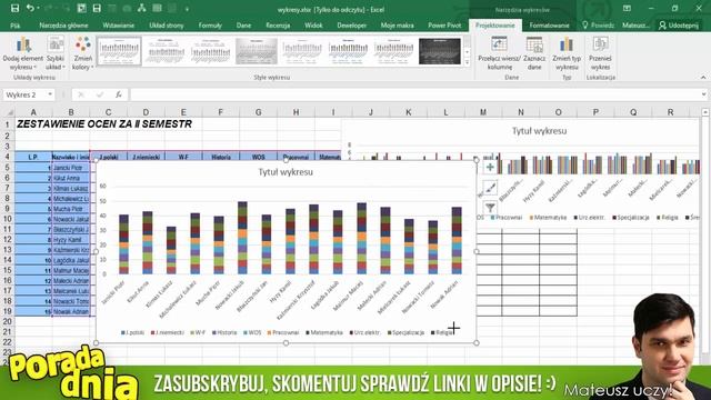 [iExcel.pl] Porada Dnia #14 Excel Wykresy I Analiza Danych