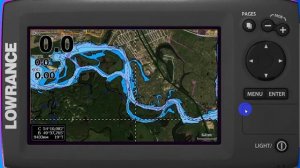 Куйбышевское водохранилище и река Большой Черемшам, карта Lowrance elite -9 ti