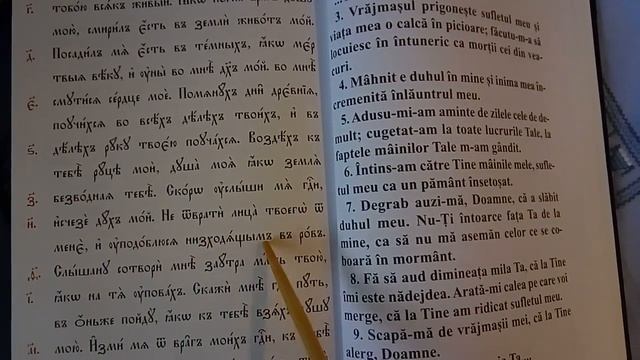 Псалом Д. 142☦️ГОСПОДИ, услыши молитву мою (✍️ румынскому) ? Psalmul 142 slavonă ✍️ limba română смотреть онлайн