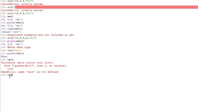 how to print Set and None in Python interpreter || Class 11 CS CBSE смотреть онлайн