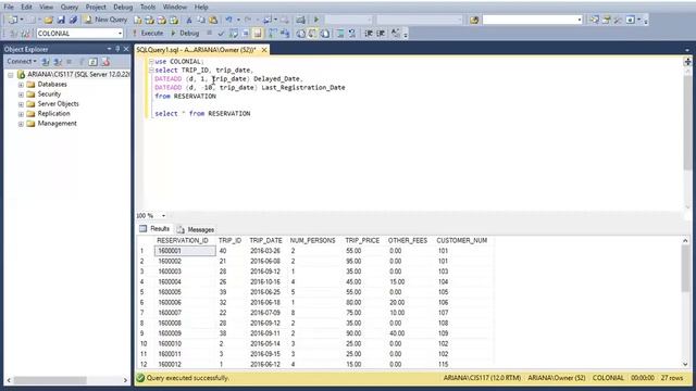 Using the DATEADD function смотреть онлайн