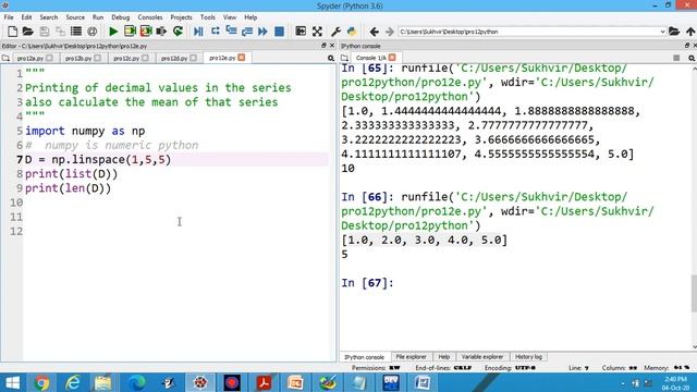 Python Lab Part 12D : Print Decimal values in Series and calculate mean of that series смотреть онлайн