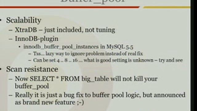Afraid to upgrade? What's new in InnoDB-plugin:5.1, InnoDB-plugin:5.5, XtraDB смотреть онлайн