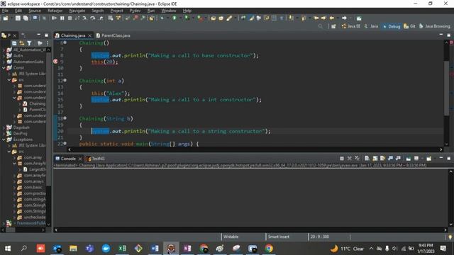 What is Constructor Chaining. Uses of Constructor Chaining. Why Constructor chaining used in JAVA. смотреть онлайн