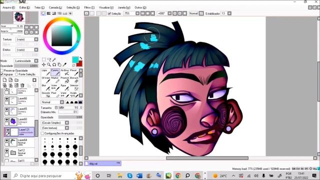GWEN OC Speedpainting (Paint Tool SAI & Huion Kamvas Pro 13) смотреть онлайн