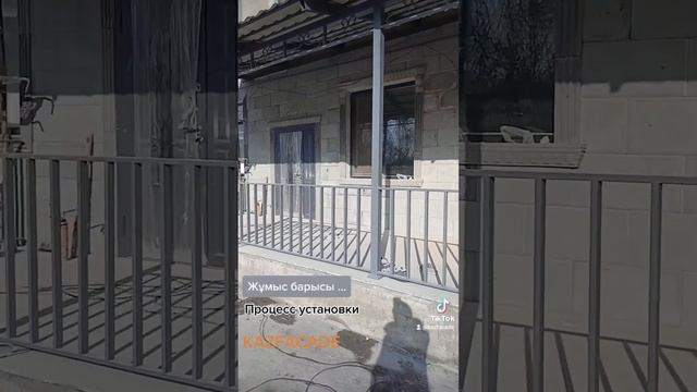 Орнату барысы. Процесс установки. Имитация Травертин шершавый. Фибробетон Полифасад Облицовка Әрлеу