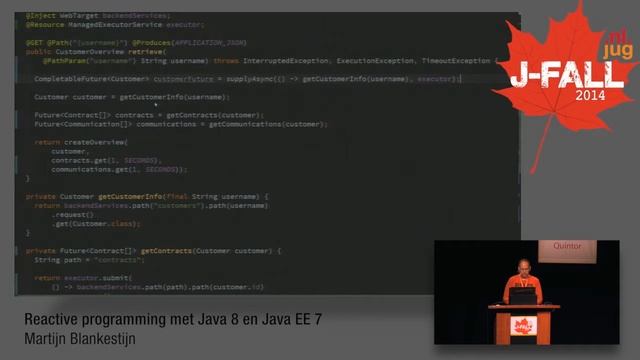 J-Fall Speaker Martijn Blankestijn - Reactive programming met Java 8 en Java EE 7 смотреть онлайн