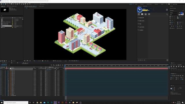 Create a 3D Isometric City in After Effects | Motion Graphics Tutorial смотреть онлайн