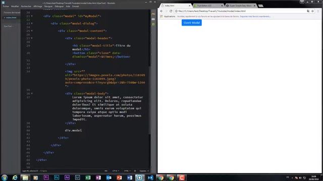 Faire une image Modal avec Bootstrap 3 смотреть онлайн