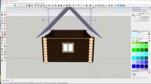 Сруб бани в программе sketch up (скетчап)