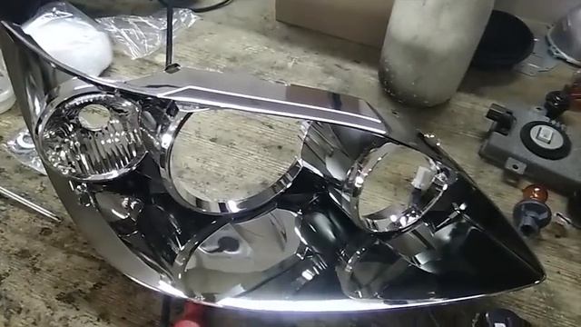 Тюнинг фар на Mazda MPV установка светодиодных Bi Led модулей и ДХО смотреть онлайн