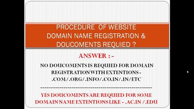 Is any doucoments requied for domain name registration for website ? ( tutorial - 3) смотреть онлайн