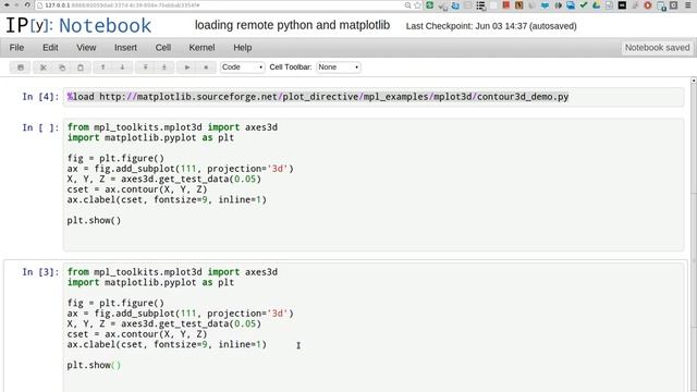 ipython loading a remote script and running matplotlib смотреть онлайн