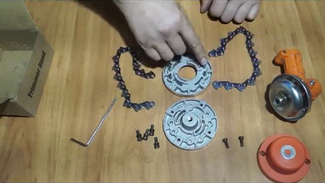 Головка на триммер с цепью. Цепь вместо лески на триммер!!!.mp4 смотреть онлайн