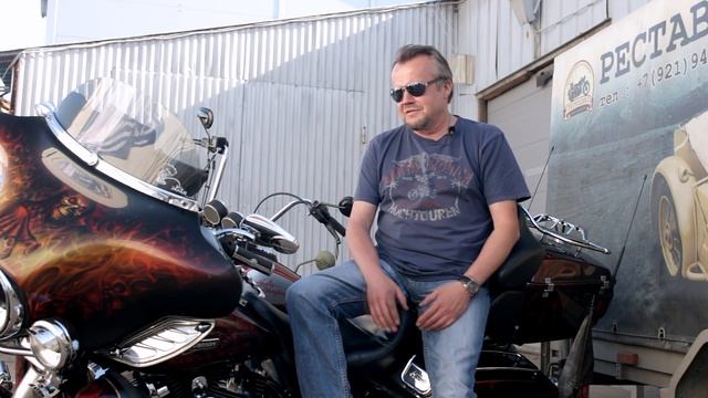 Мотоцикл Harley Davidson WLA 42. Восстановлен мотоателье Ретроцикл смотреть онлайн
