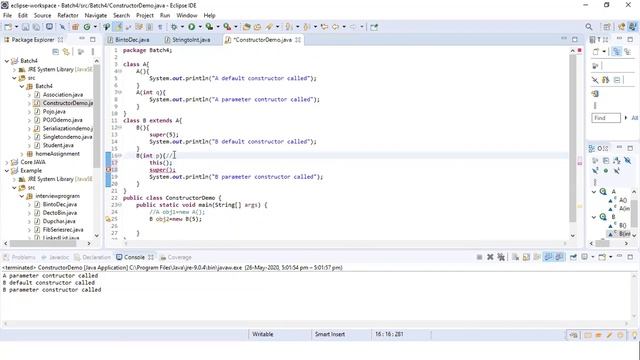 JAVA OOPS - Constructor call - part 2 Limitation of this() and super() constructor смотреть онлайн