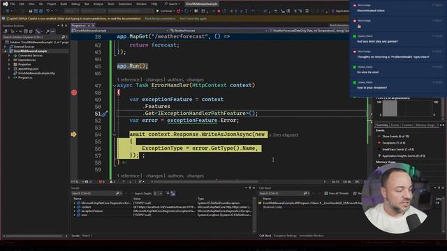 Coding ASP.NET Core Exception Middleware - Live Coding in C# смотреть онлайн