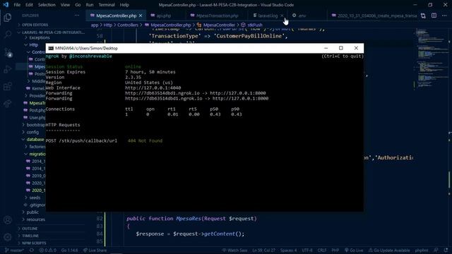 LARAVEL M-PESA C2B INTEGRATION PART 8 смотреть онлайн