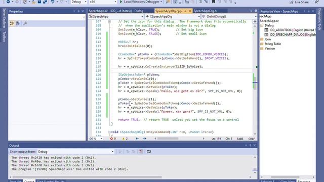 Практика программирования на Microsoft visual си плюс-плюс.Текст в речь - меняем голос. смотреть онлайн