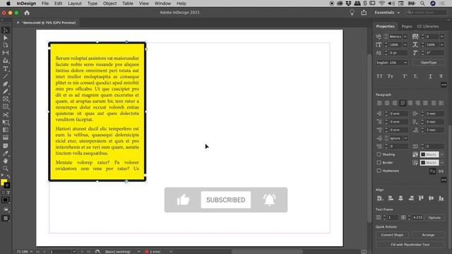 Create Padding Between Text and Border in InDesign (Inset Spacing) смотреть онлайн