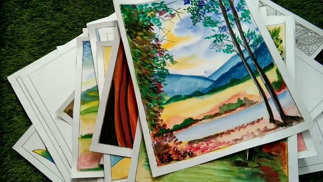 WATER COLOUR SKETCHES COMPILATION❤️#1 смотреть онлайн
