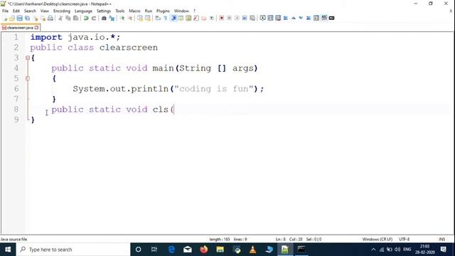 how to clear the screen in cmd using java.. смотреть онлайн
