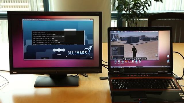 Blue Mars running locally and as a streaming application on the same machine смотреть онлайн