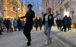 Москва Гогия Лезгинка 2023 Девушка Танцует Красиво Парень Взорвал Улицу Никольская ALISHKA Чеченская