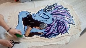 Тафтинговый ковёр / очень много контуринга /брекерная ткань - впечатления