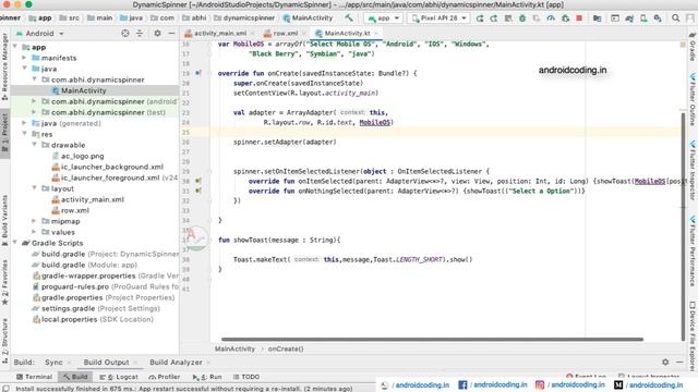 Android : Load data into spinner | Dynamic Spinner | android coding смотреть онлайн