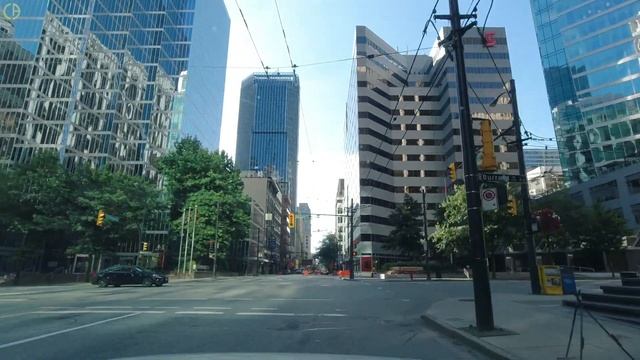 Downtown Vancouver | Driving, Walking Tour | Vancouver BC, Canada | Beautiful British Columbia смотреть онлайн