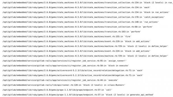 gitlab-runner status 500 internal server error