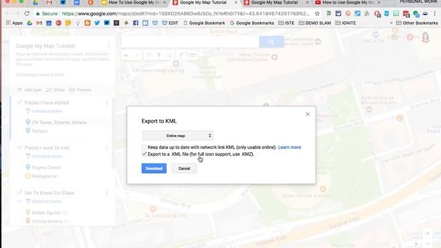 Google My Maps: Exporting to KML (Part 16) смотреть онлайн