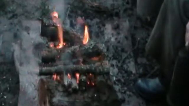 Как разжечь костёр из сырых дров за одну минуту смотреть онлайн