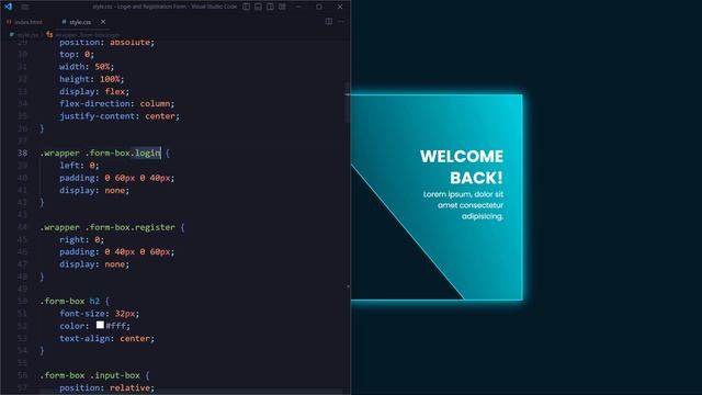 Login and Registration Form in HTML & CSS смотреть онлайн