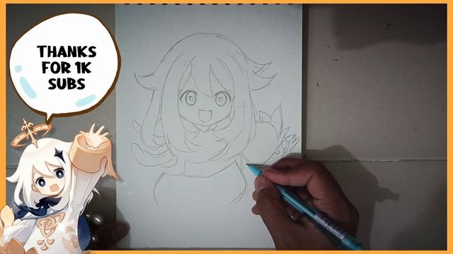 Drawing Paimon | 1k Subs Special SpeedDrawing