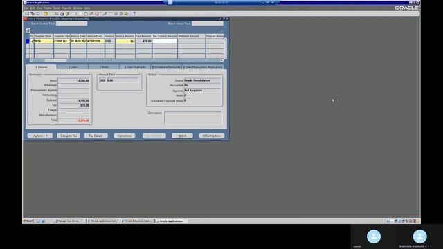 Oracle Financials R12 - AP Invoices 1 смотреть онлайн