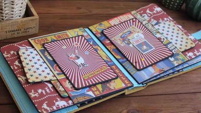 Альбом ЦИРК - Carta Bella Circus Album- альбом ручной работы - скрапбукинг мастер класс